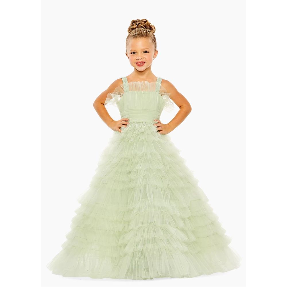 Mac Duggal Little Girl's & Girl's Tulle Ruffle Dress